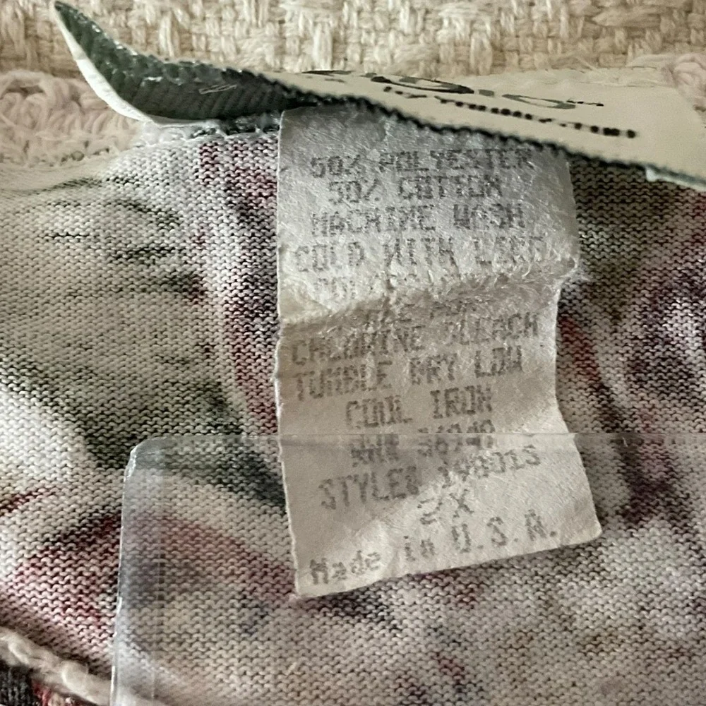 YS Studio Women's Floral Print Top Shorts Set Made in USA 2X - Picture 12 of 13